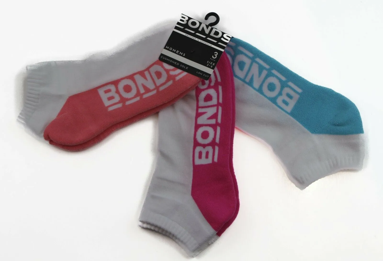 9 Pairs X Womens Bonds Low Cut Ankle Sports Socks - Assorted Colours!