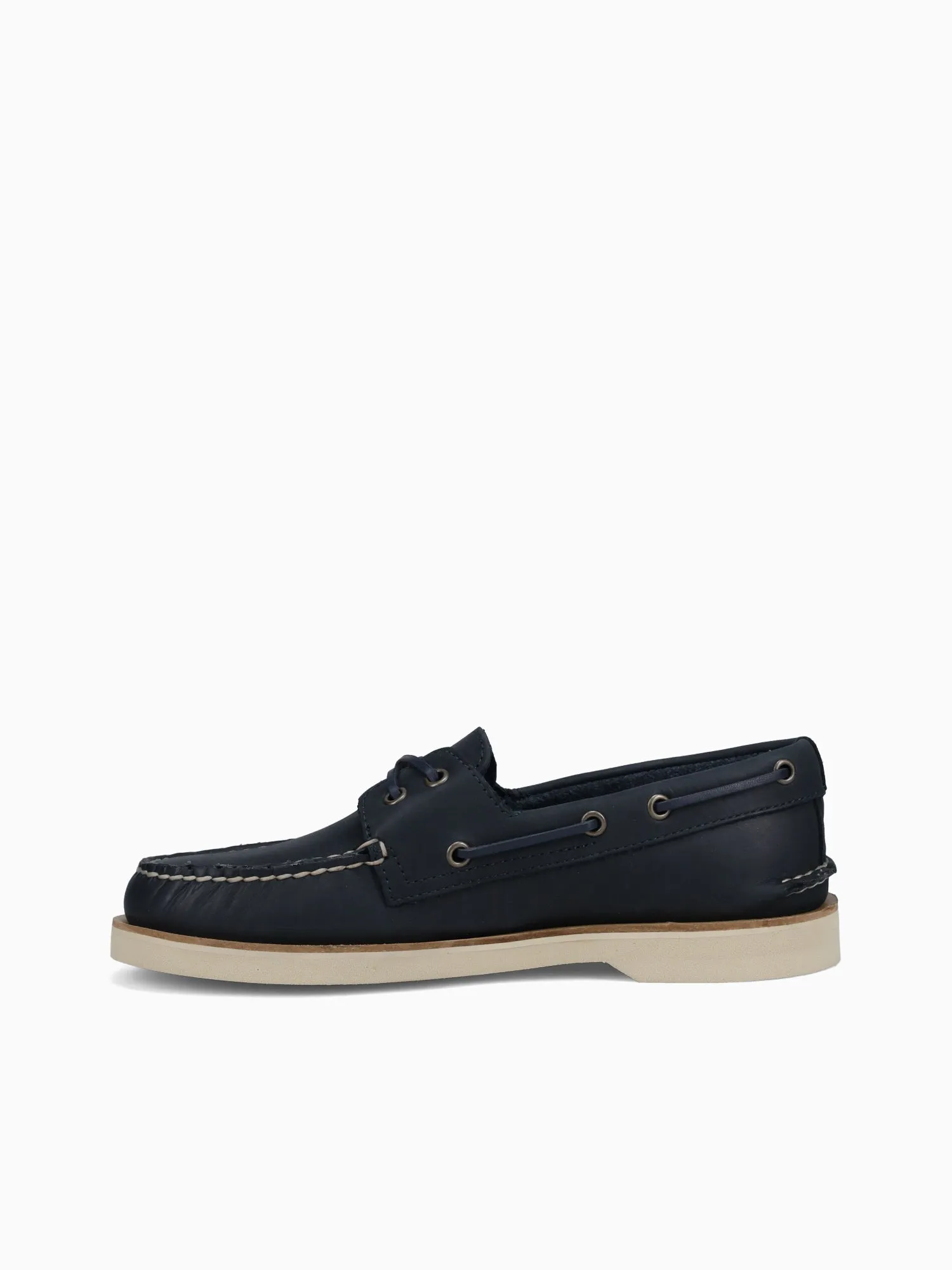 A O 2eye double sole navy leather