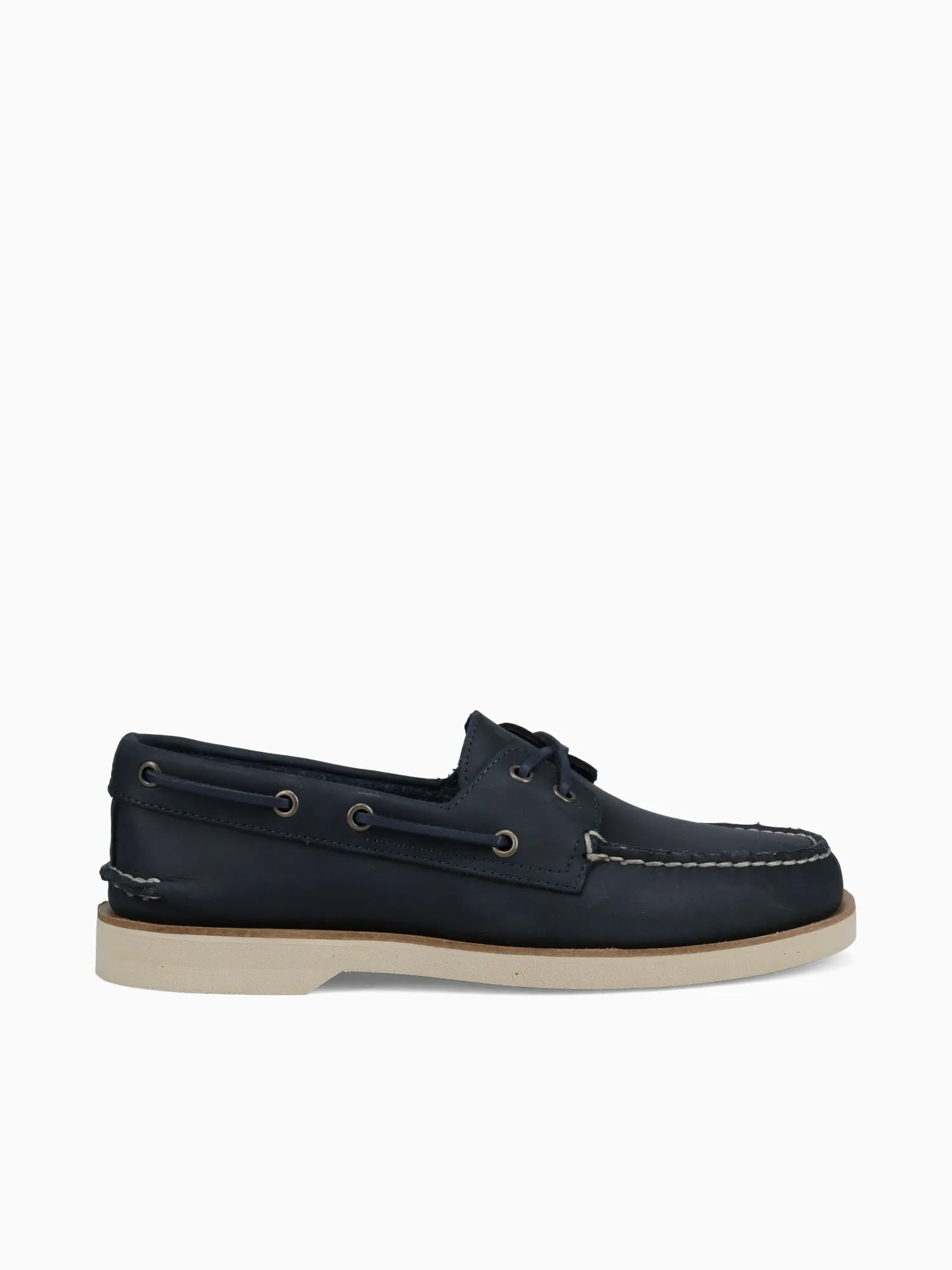 A O 2eye double sole navy leather