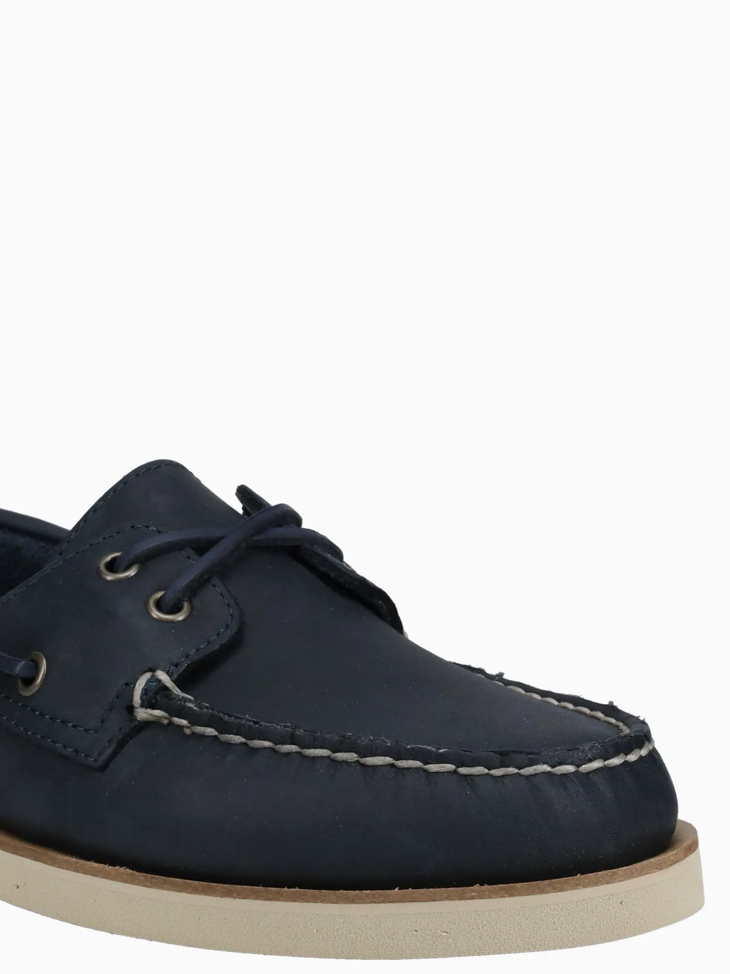 A O 2eye double sole navy leather