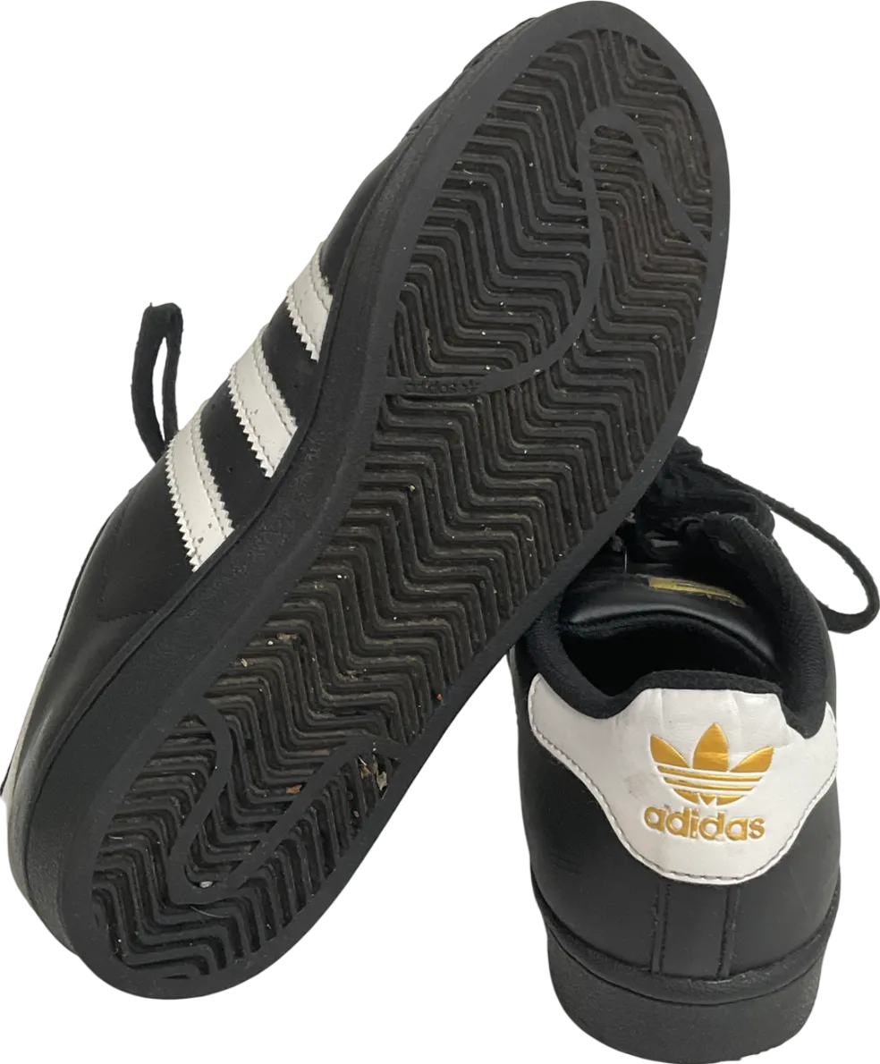 adidas Black Superstar Trainers UK 5.5 EU 39.5 👞