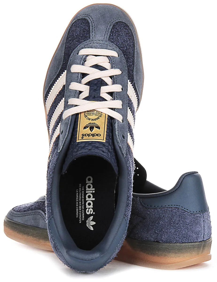 Adidas Gazelle Indoor In Blue Pink