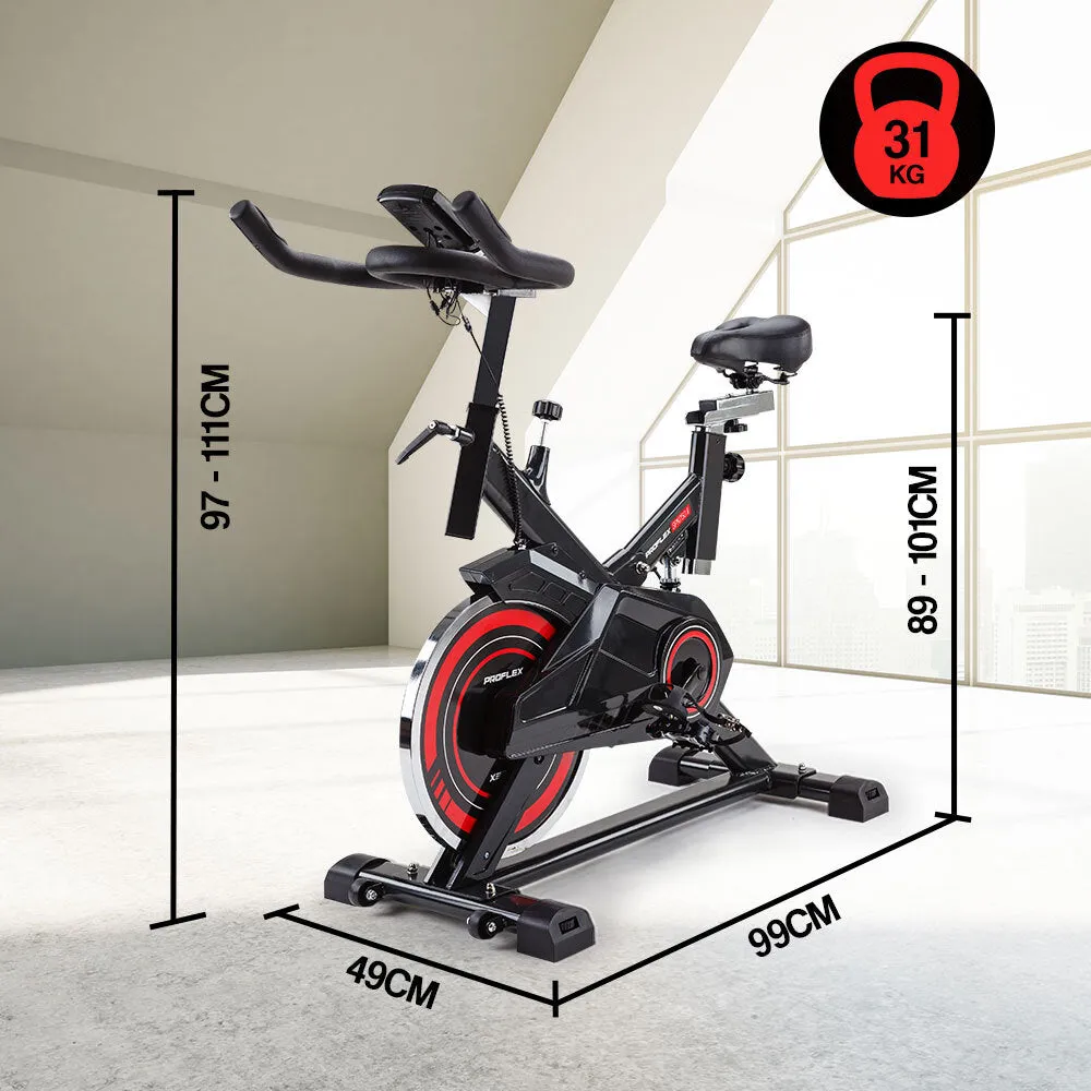 Adjustable Spin Bike with 13kg Flywheel & LCD - Proflex