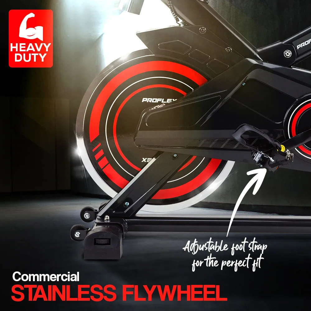 Adjustable Spin Bike with 13kg Flywheel & LCD - Proflex