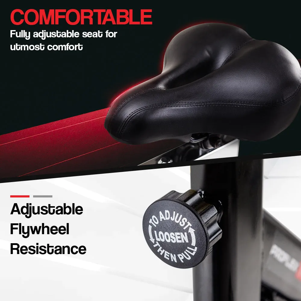 Adjustable Spin Bike with 13kg Flywheel & LCD - Proflex