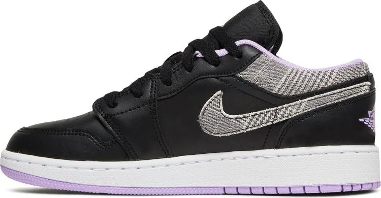 Air Jordan 1 Low SE GS Houndstooth sneakers, black