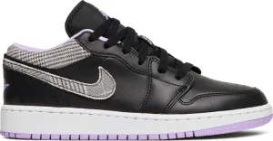 Air Jordan 1 Low SE GS Houndstooth sneakers, black