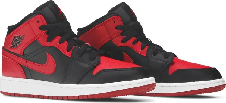 Air Jordan 1 Mid GS Banned Red