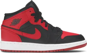 Air Jordan 1 Mid GS Banned Red