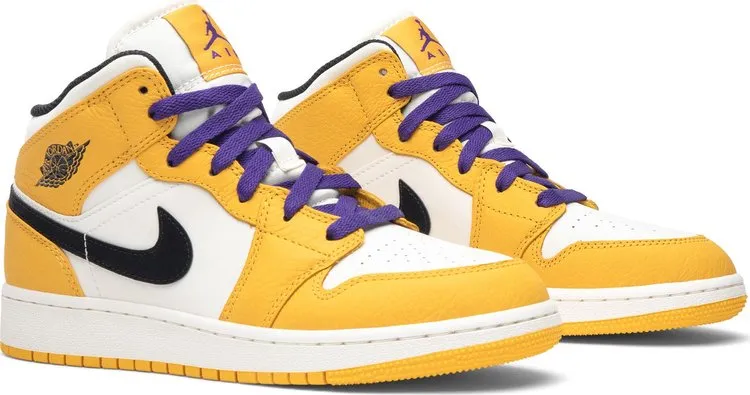 Air Jordan 1 Mid GS Lakers, gold