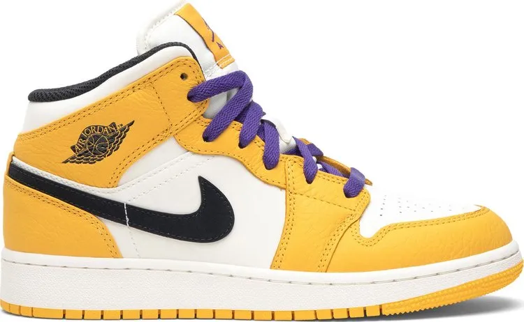 Air Jordan 1 Mid GS Lakers, gold