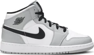 Air Jordan 1 Mid GS Light Smoke, gray