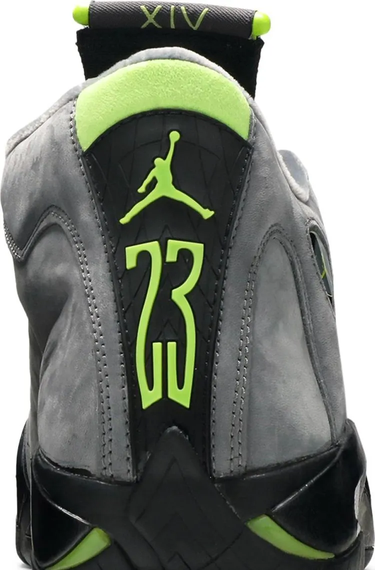 Air Jordan 14 Retro Chartreuse sneakers, gray