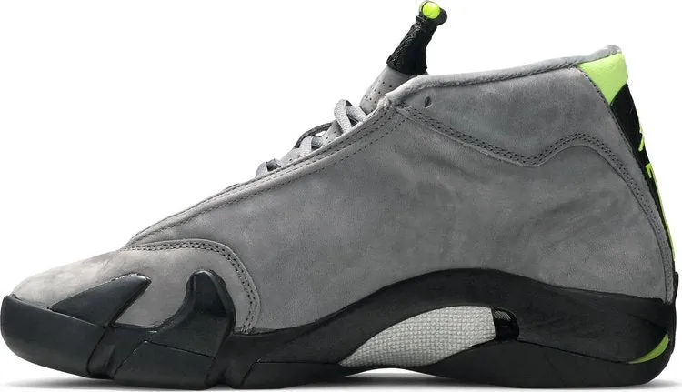 Air Jordan 14 Retro Chartreuse sneakers, gray