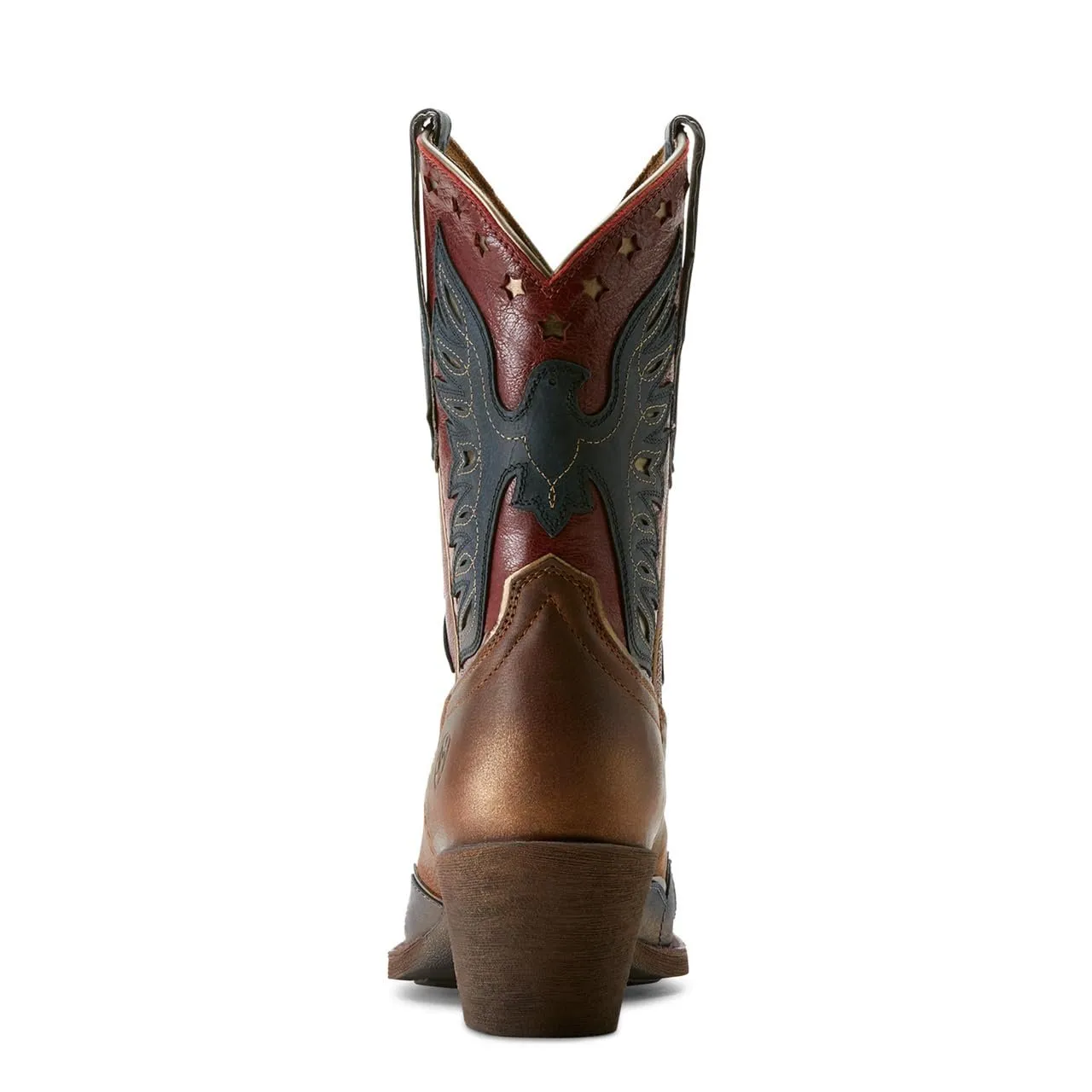 Ariat Women's Bravery Western Boot, Dusted Fresh Denim/Sassy Brown