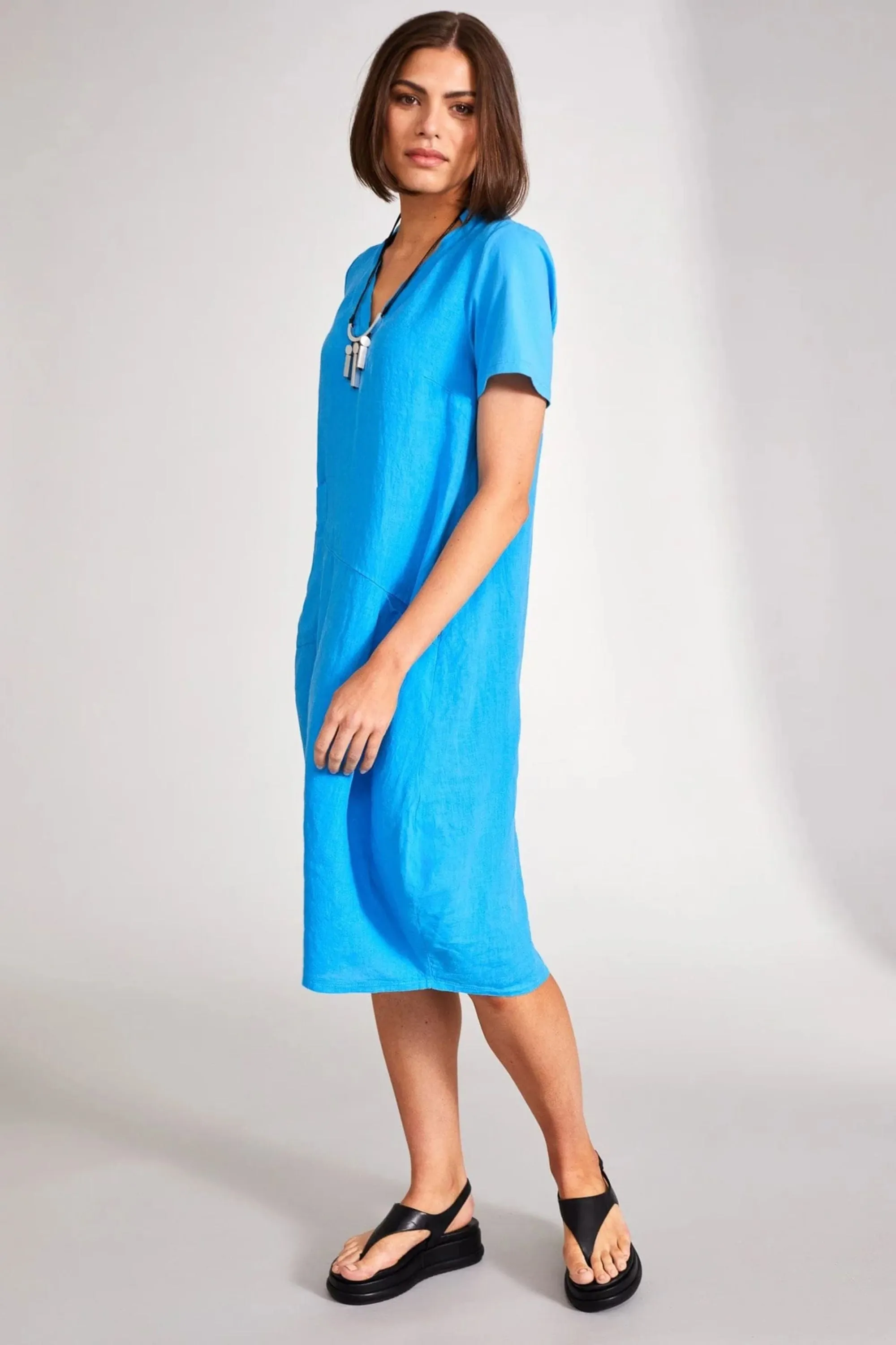 ASYMETRIC POCKET DRESS - S24139