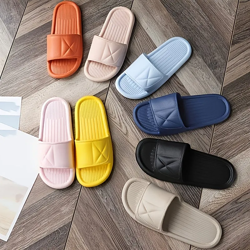 Bathroom Summer Indoor Flat Slippers Eva Material Simple Lightweight Slides