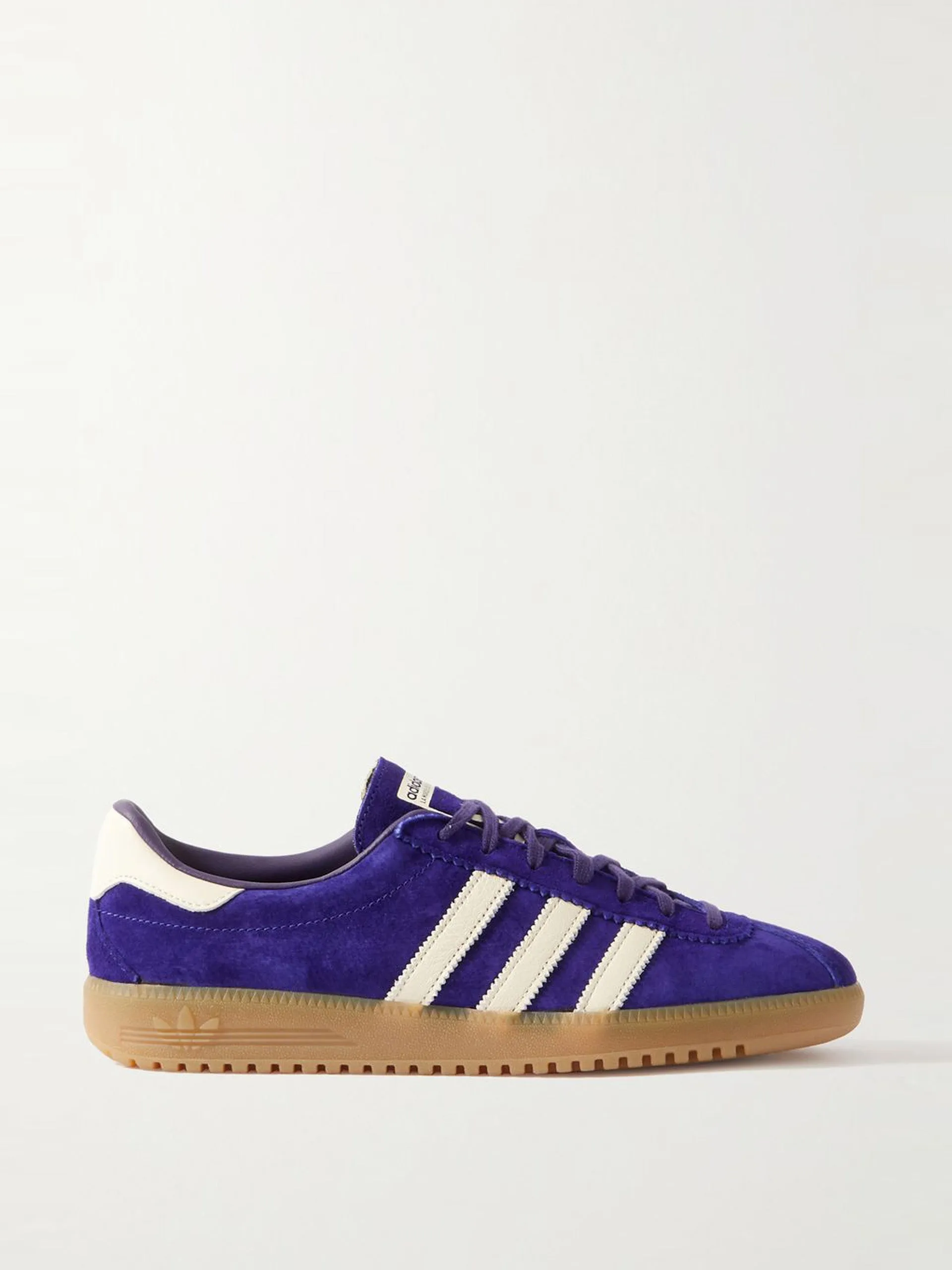 Bermuda leather-trimmed suede sneakers