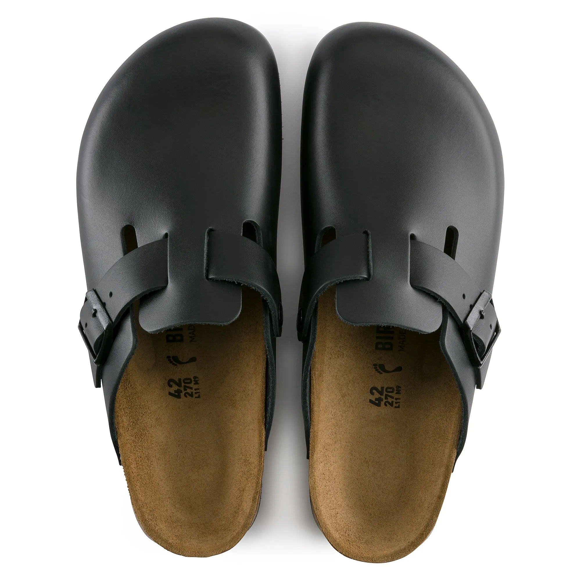 Birkenstock Boston Super Grip Leather Color: Black