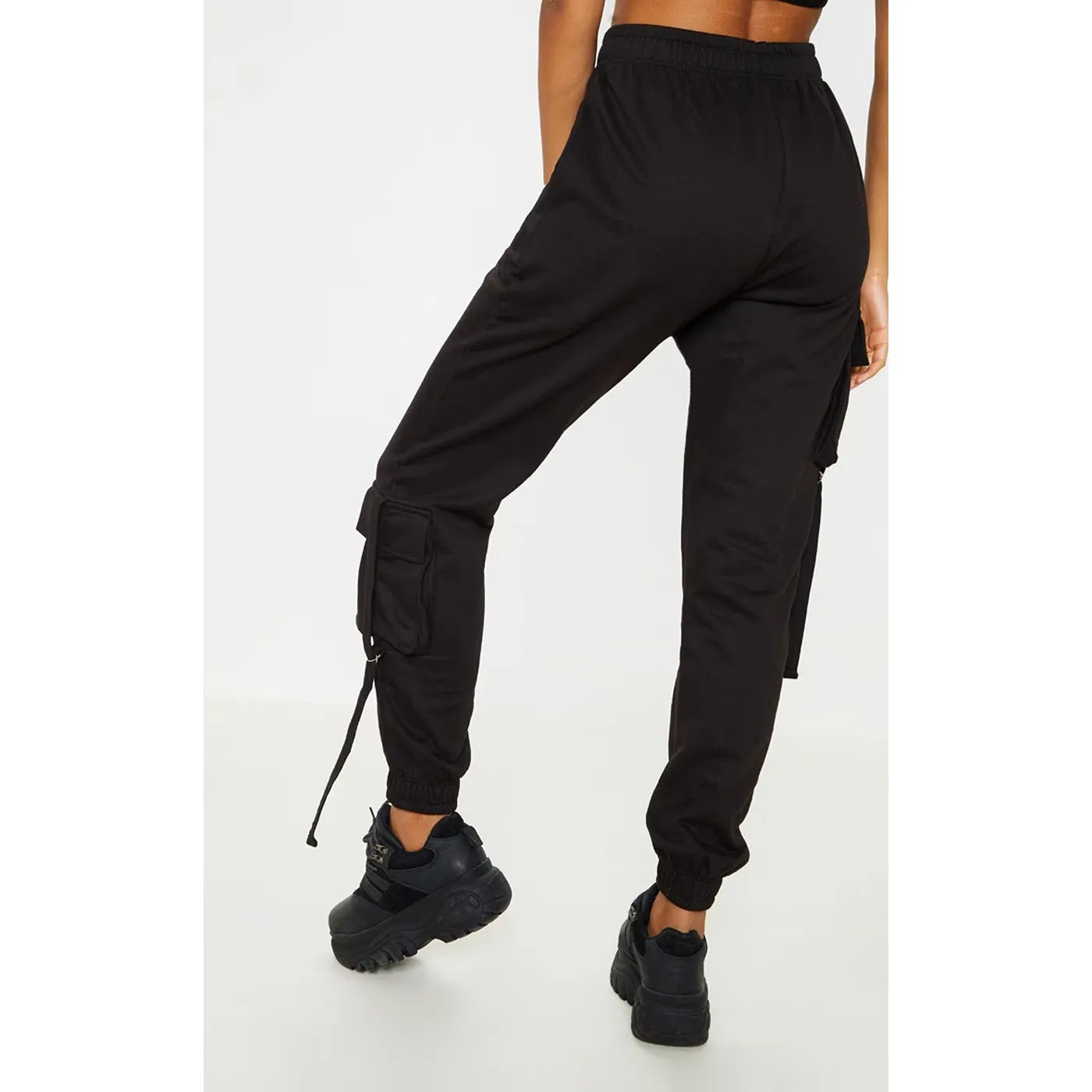 Black Cargo Casual Joggers