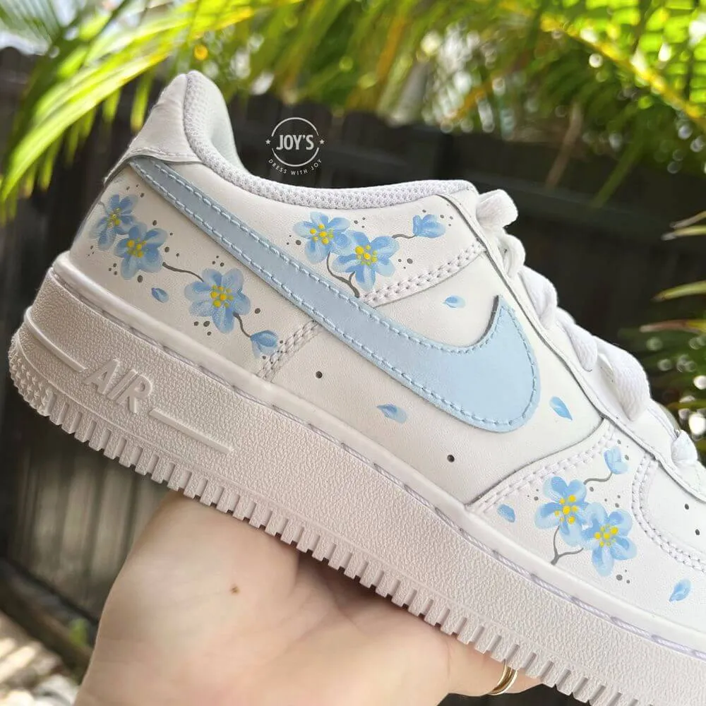 Blue Flowers Custom Air Force 1