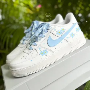 Blue Flowers Custom Air Force 1