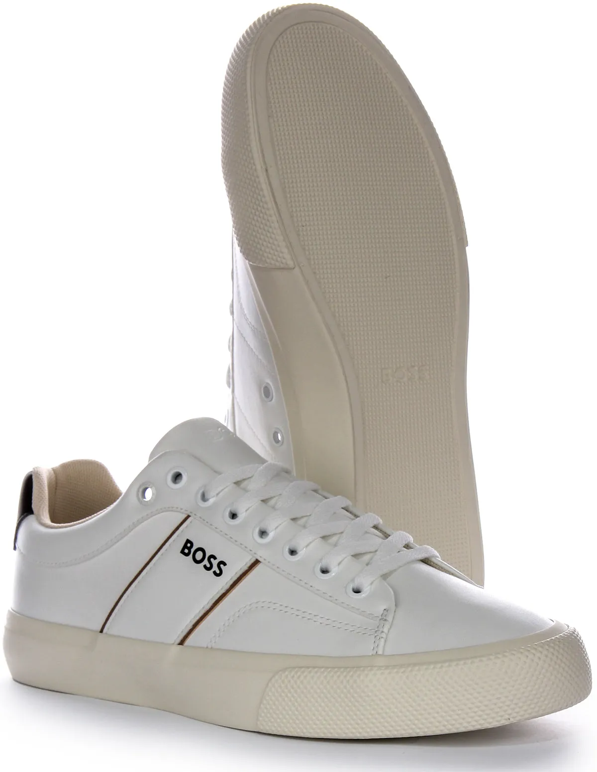 Boss Aiden Tennis Flpp In White For Men