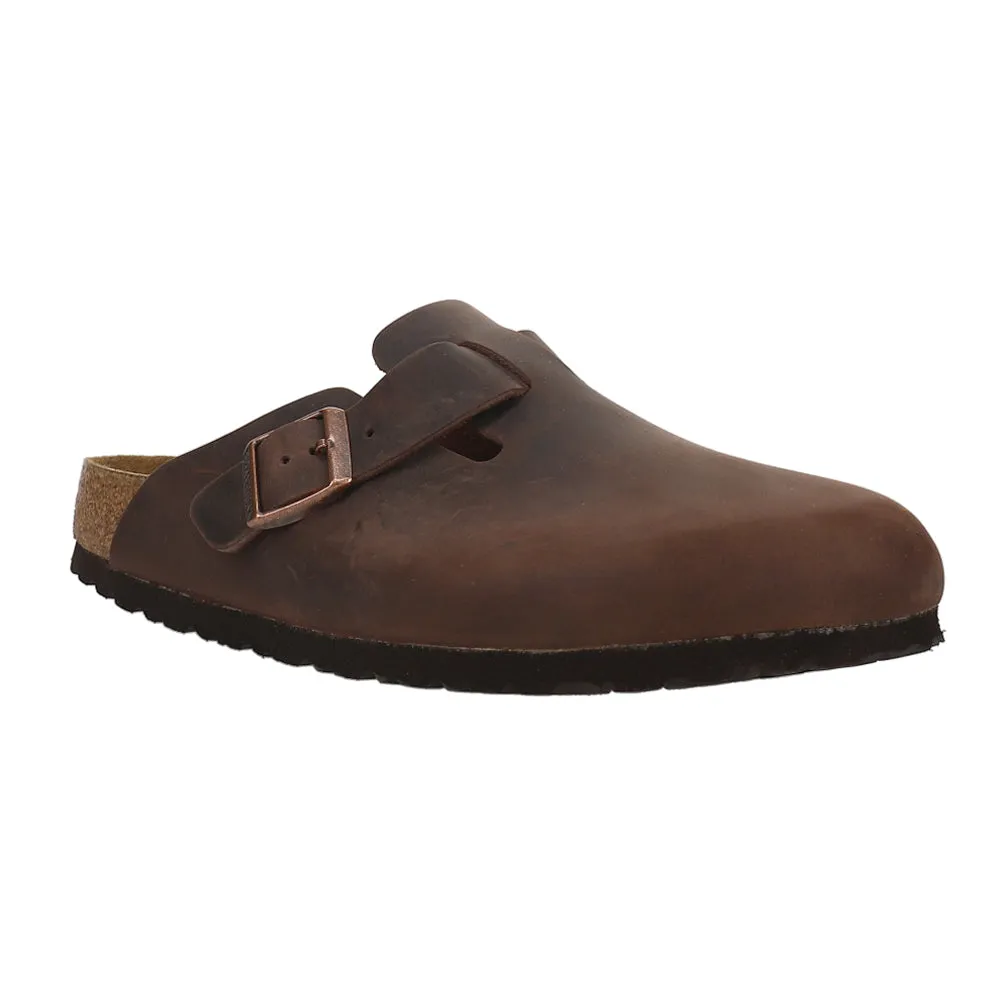 Boston Oiled Leather Footbed Clogs