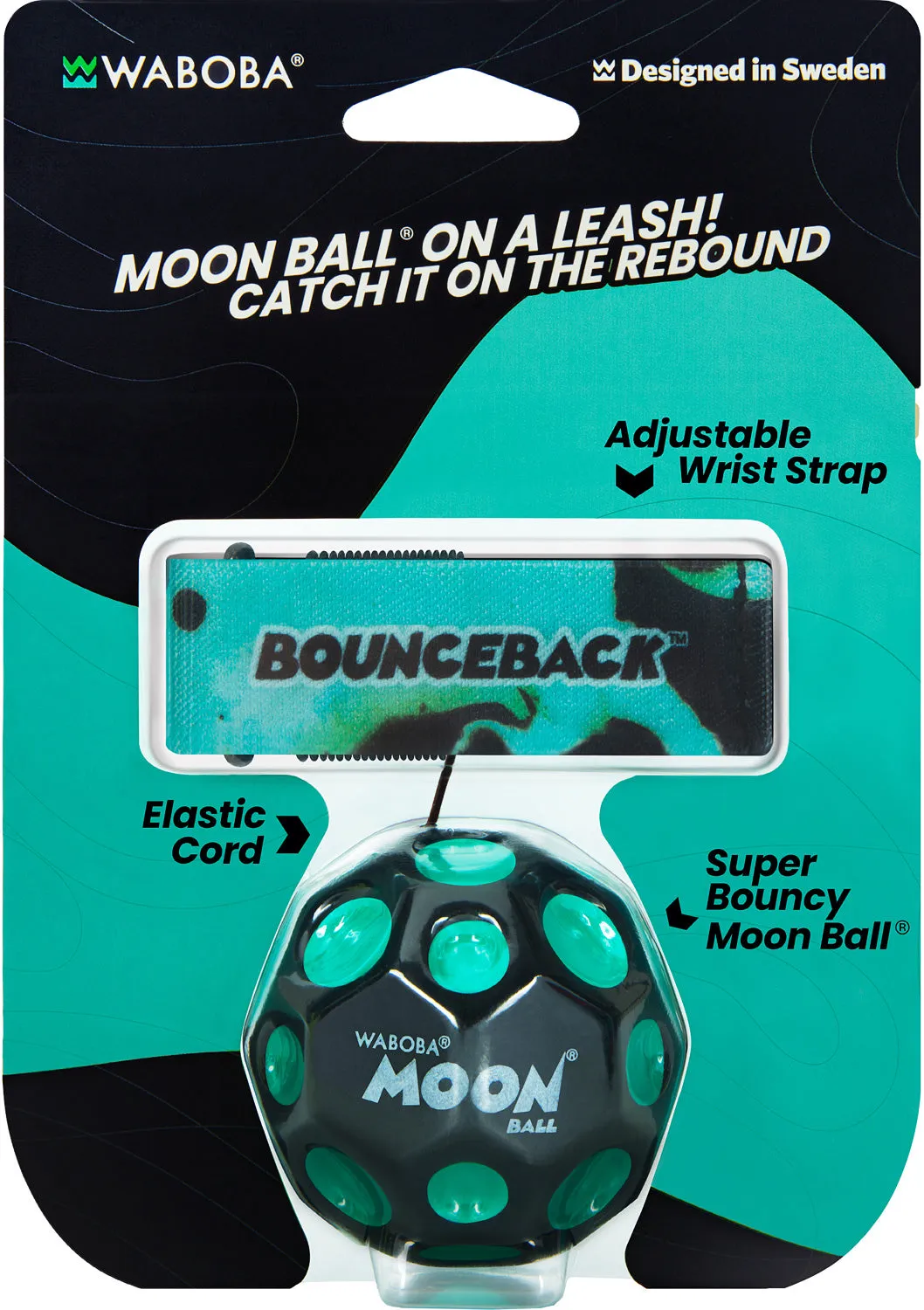 Bounceback Moon Ball on a Leash