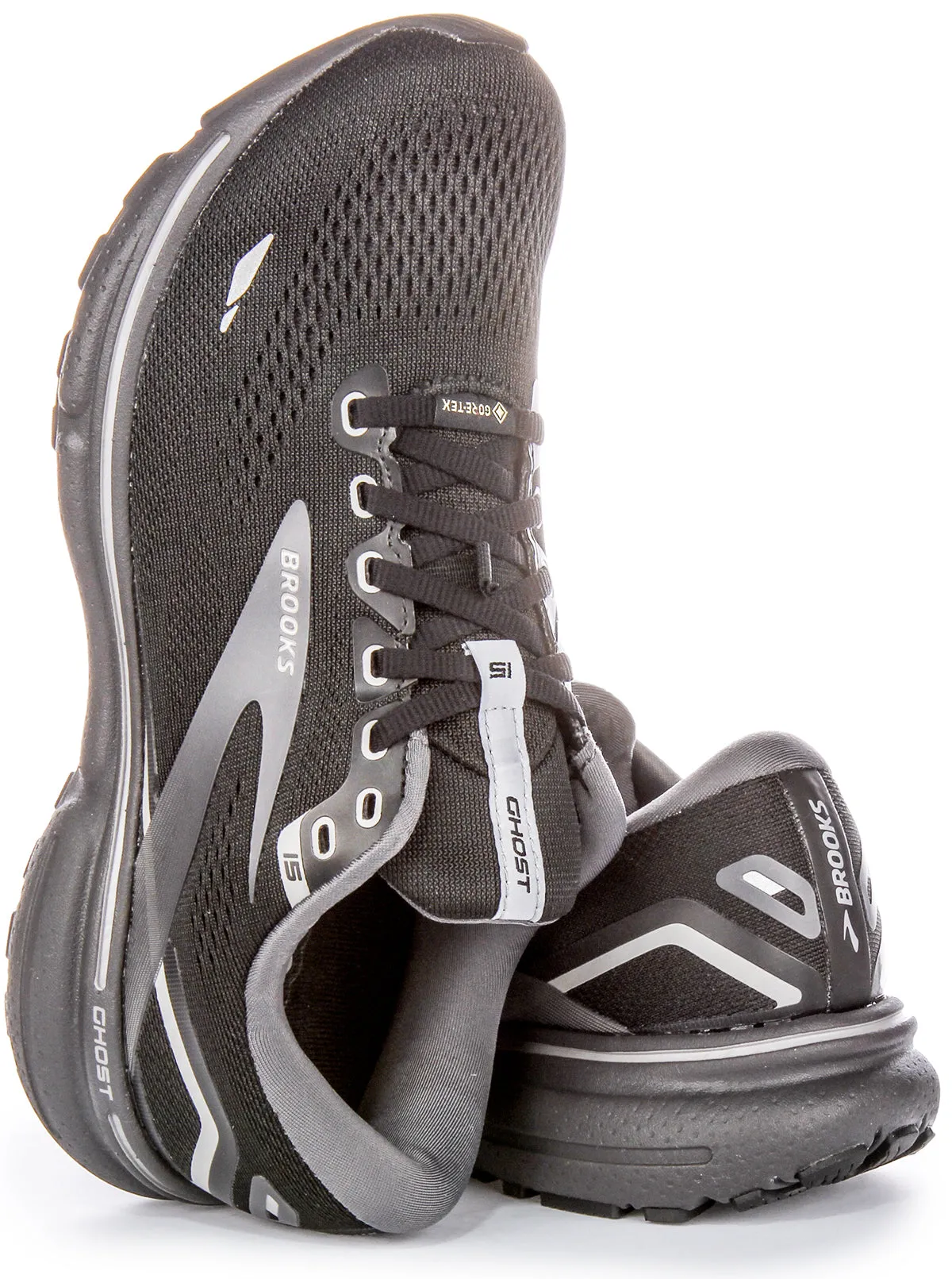 Brooks Ghost 15 GTX In Black For Women | Medium Fit