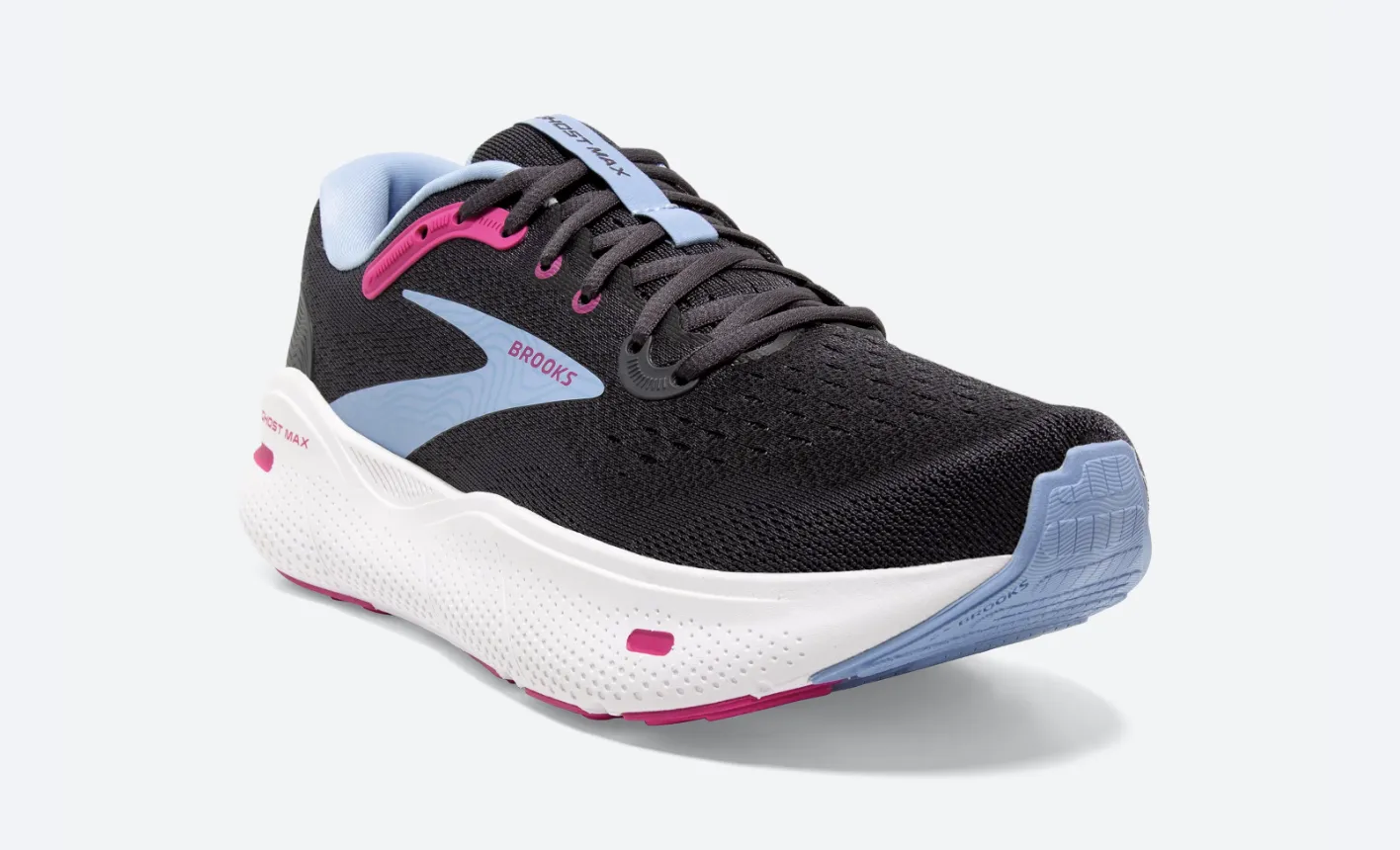 Brooks Womens Ghost Max-Ebony/Open Air/Lilac Rose (1203951B082)