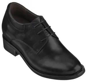 CALDEN 4-Inch Taller Black Classic Derby Elevator Shoes - K59510