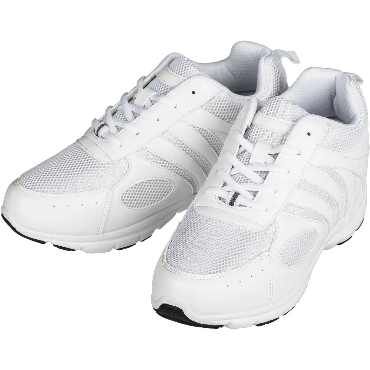 CALTO Light White Elevator Sneakers - Three Inches - G3303