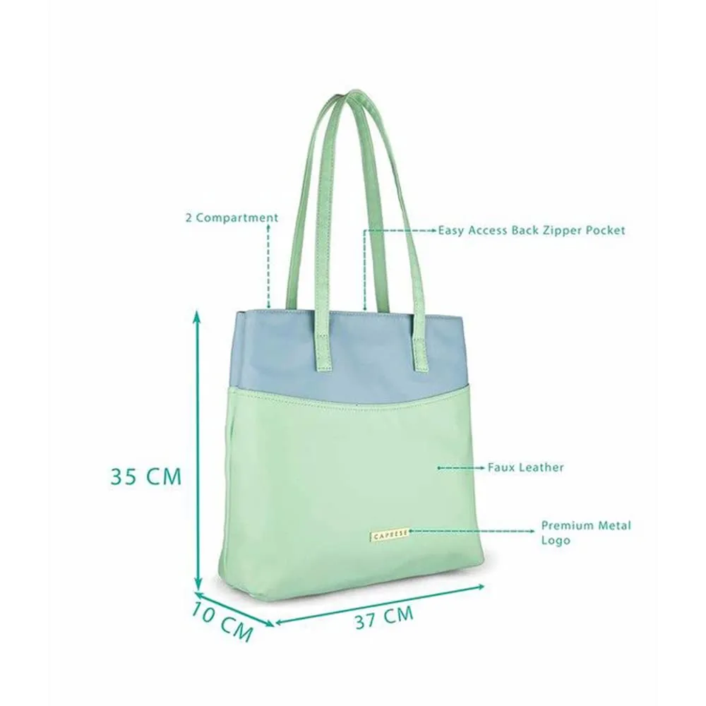 Caprese womens REMMY T Medium GREEN/GREY Tote Bag