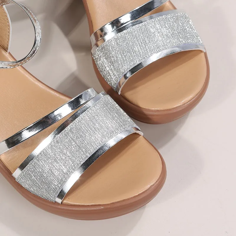 Chic and Stylish Casual Wedge Sandals with Ankle Straps