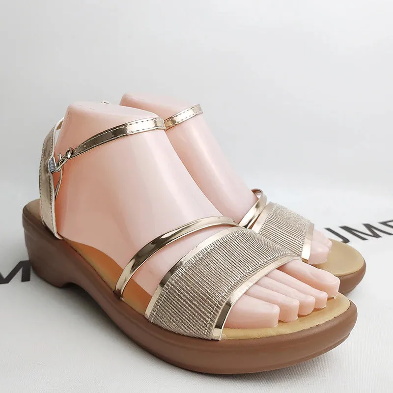 Chic and Stylish Casual Wedge Sandals with Ankle Straps