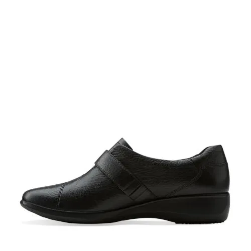 Clarks Gael Bombay Black Tumbled Leather Womens Shoes