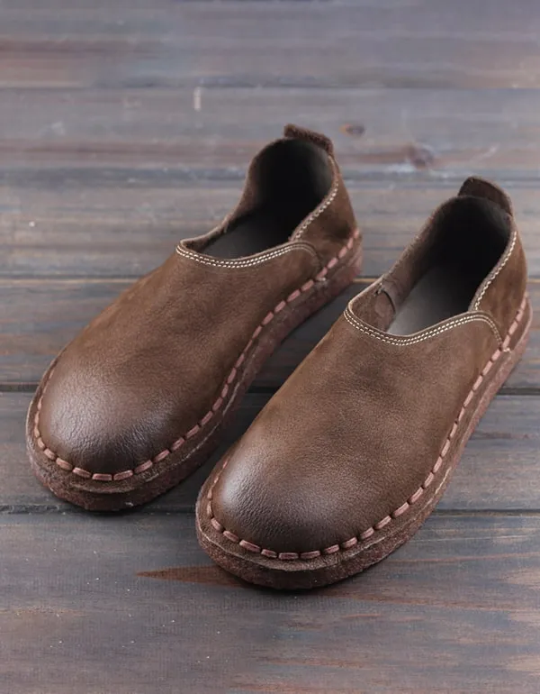 Comfortable Soft Leather Handmade Retro Shoes 35-45