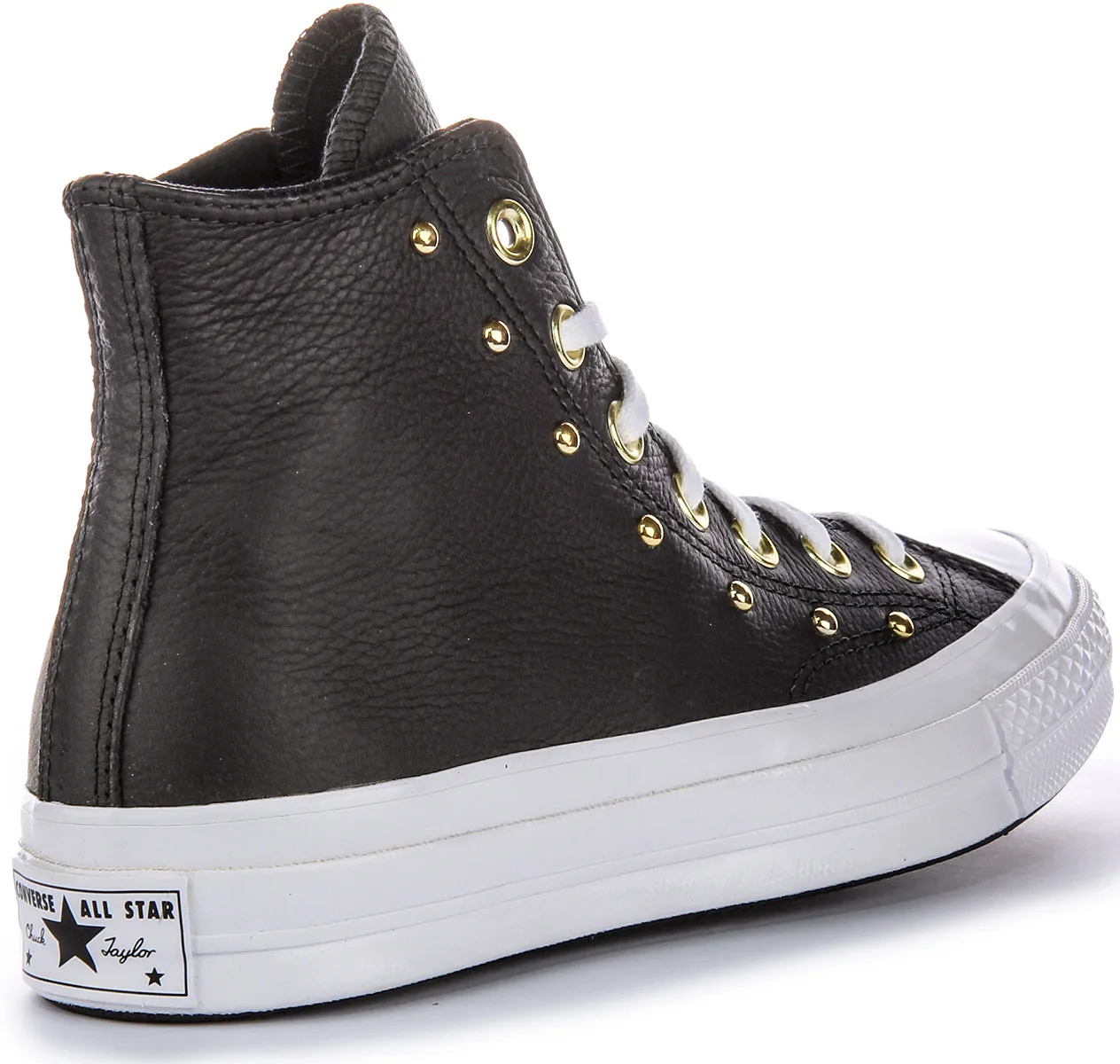 Converse All Star Lift A06809C In Black Gold Leather