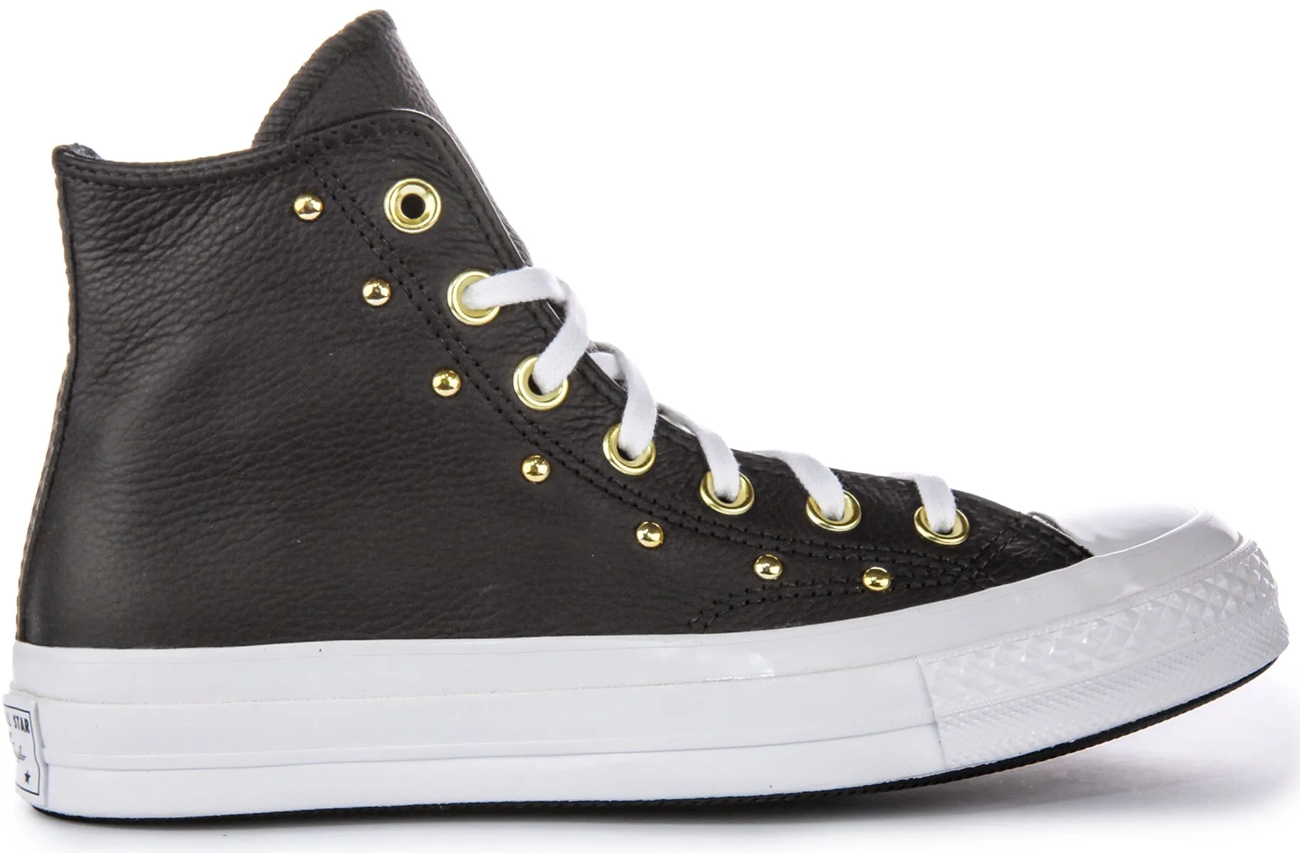 Converse All Star Lift A06809C In Black Gold Leather