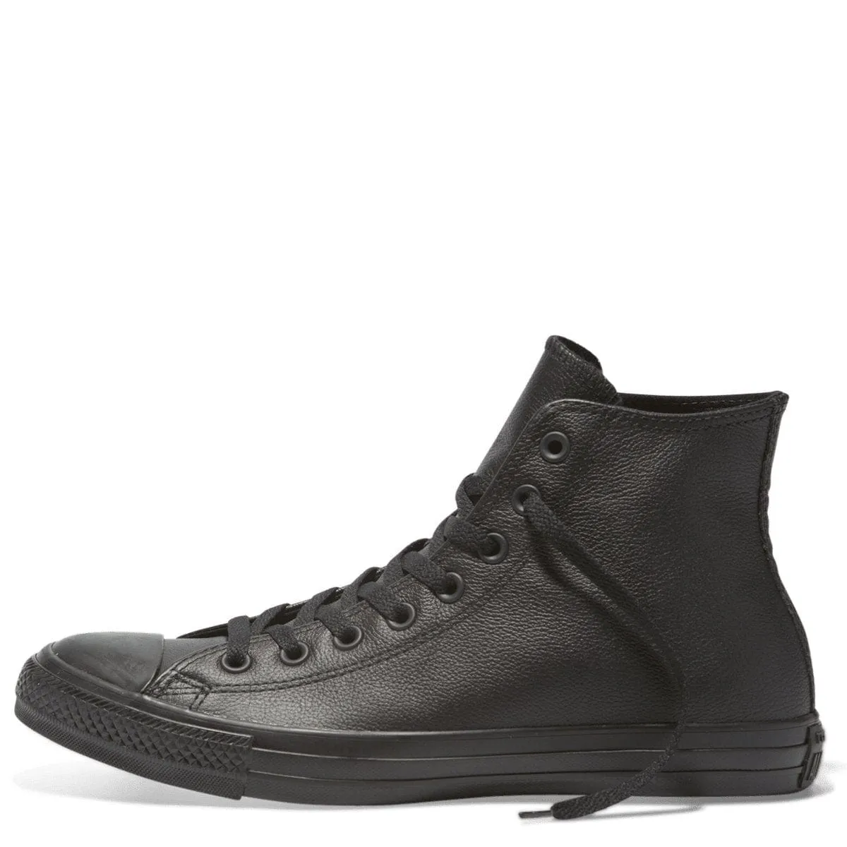 CONVERSE MEN'S CHUCK TAYLOR ALL STAR HIGH TOP TRIPLE BLACK LEATHER SHOE