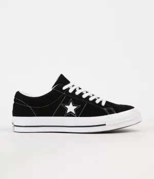 Converse One Star Ox Shoes - Black / White / White