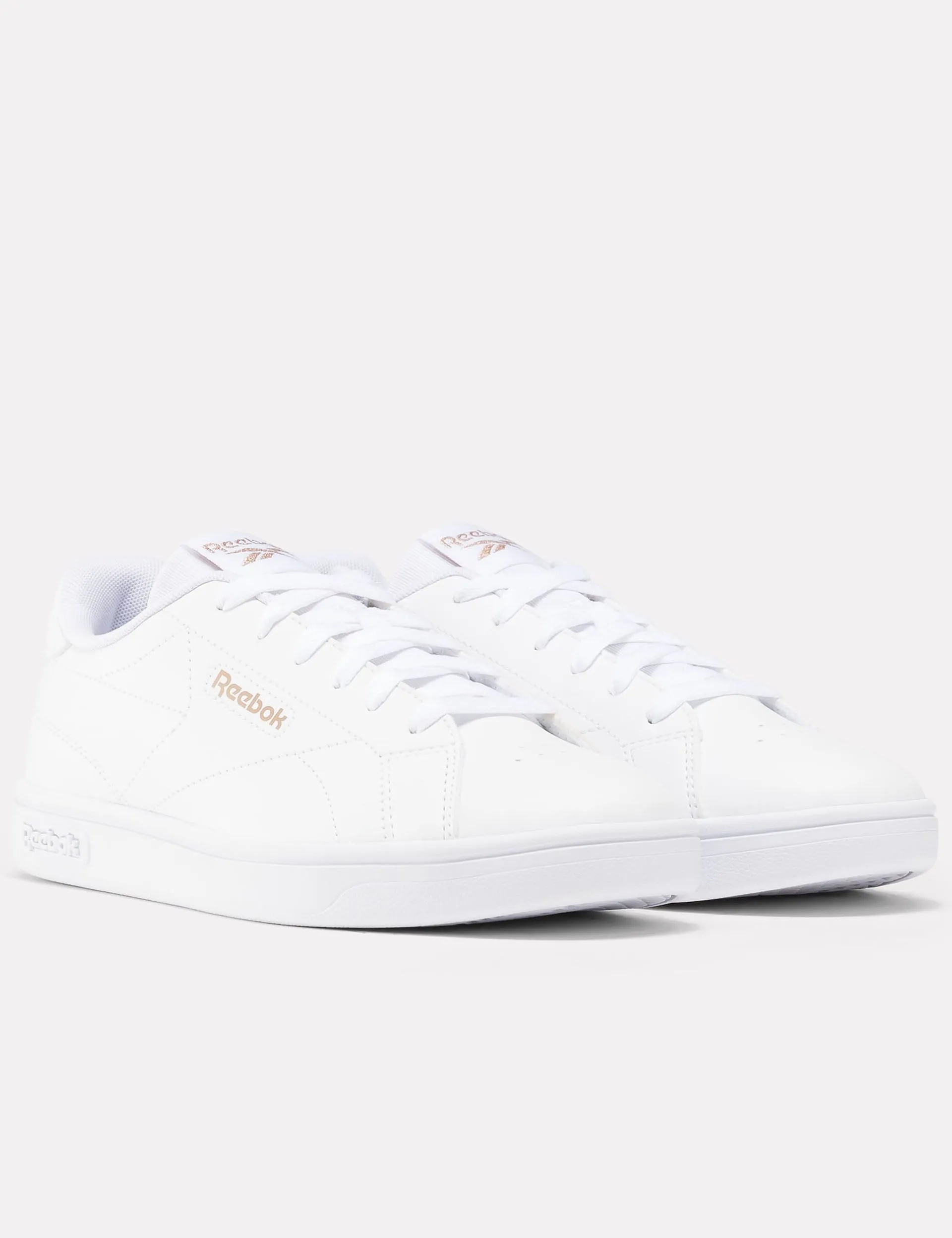 Court Clean Sneakers - White/Rose Gold