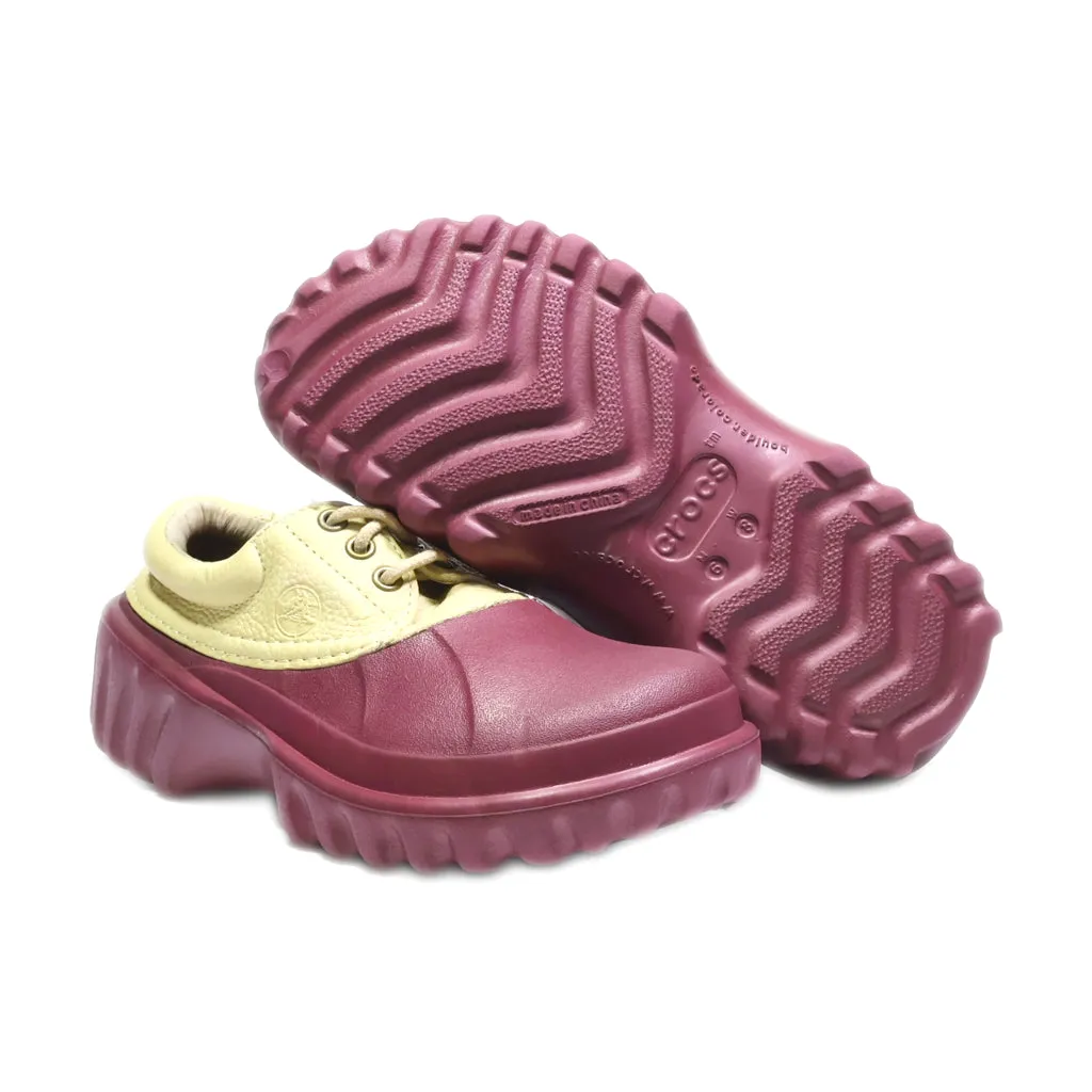 Crocs Axle Islander Lace Ups Eva Maroon Colour For Women