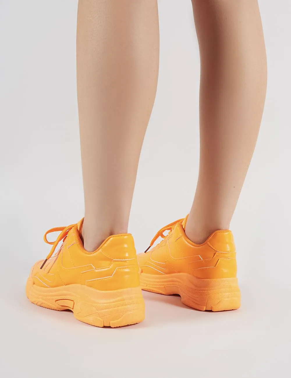 Dash Chunky Trainers in Neon Orange