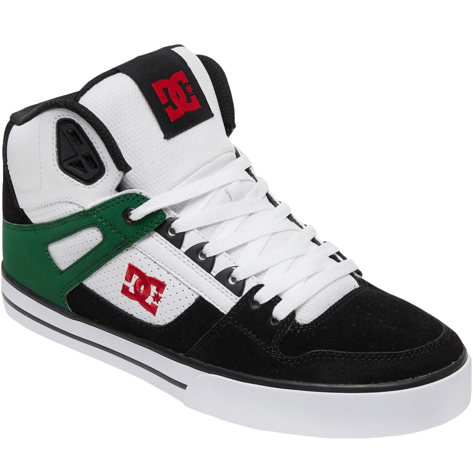 DC Shoes Mens Pure Trainers - White/Green