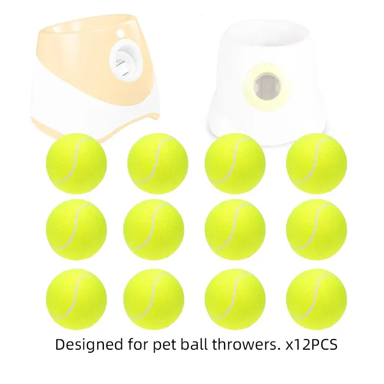 Dog Balls for Tennis Ball Launcher 6 or 12 piece set active dog ball set gift for dog lover playtime ball