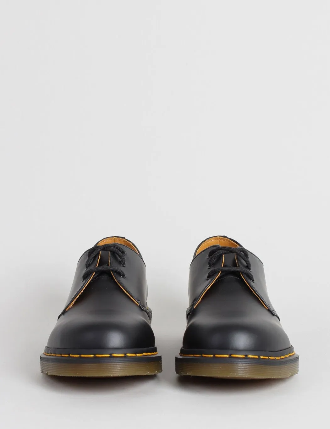 Dr Martens 1461 Shoes (11838002) - Black Smooth/Yellow Welt Stiching