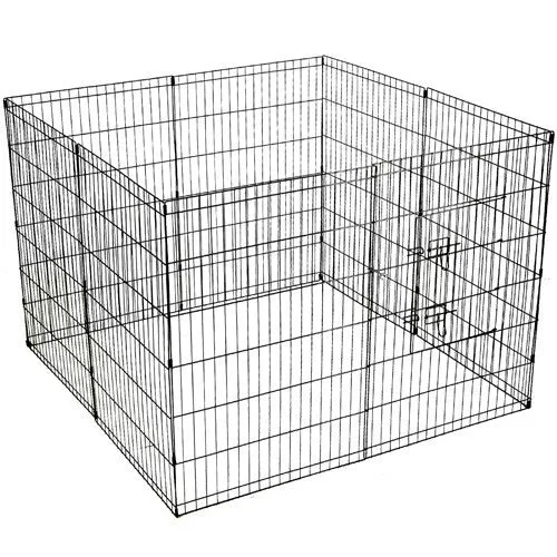 Durable 36" Multi-Configuration Pet Playpen, Steel Frame