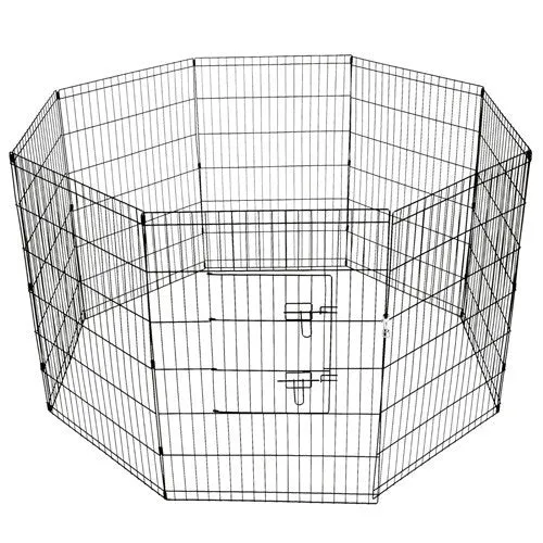 Durable 36" Multi-Configuration Pet Playpen, Steel Frame